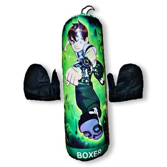 Kids Punching Boxing Bag With A Pair Of Gloves
